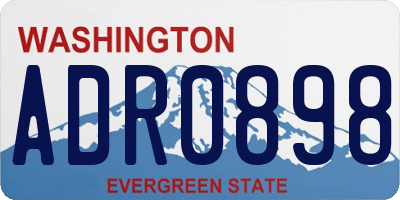 WA license plate ADR0898