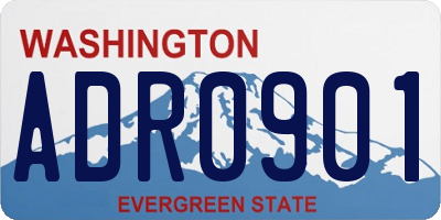 WA license plate ADR0901