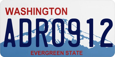 WA license plate ADR0912