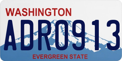 WA license plate ADR0913