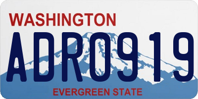 WA license plate ADR0919