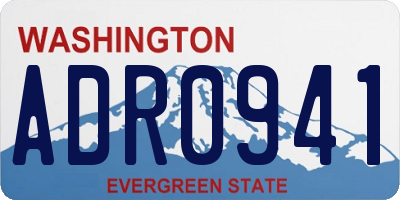 WA license plate ADR0941