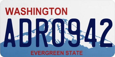 WA license plate ADR0942