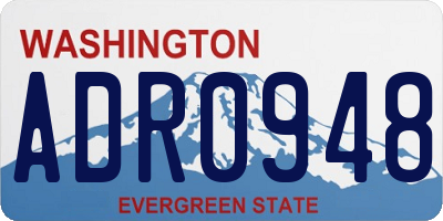WA license plate ADR0948