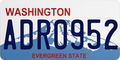 WA license plate ADR0952