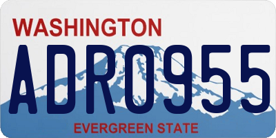 WA license plate ADR0955