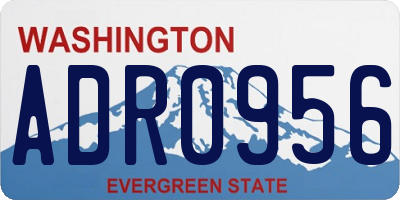 WA license plate ADR0956