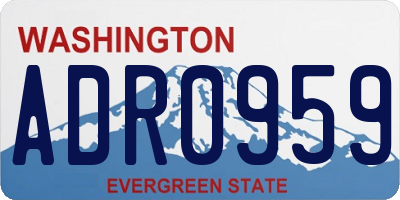 WA license plate ADR0959