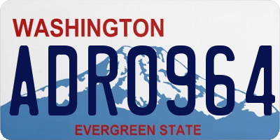 WA license plate ADR0964