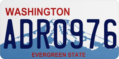 WA license plate ADR0976