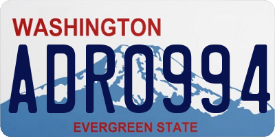 WA license plate ADR0994