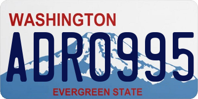 WA license plate ADR0995