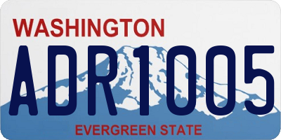 WA license plate ADR1005