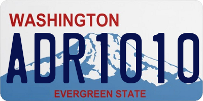 WA license plate ADR1010