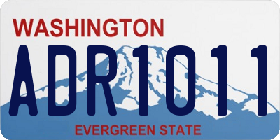 WA license plate ADR1011