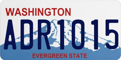 WA license plate ADR1015