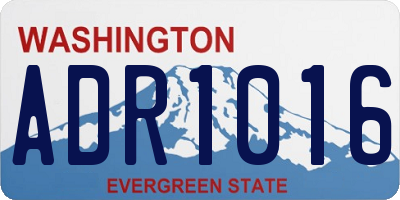 WA license plate ADR1016