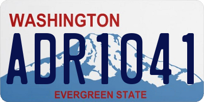 WA license plate ADR1041