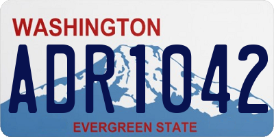 WA license plate ADR1042