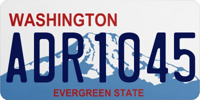 WA license plate ADR1045