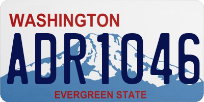 WA license plate ADR1046