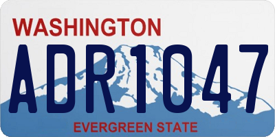 WA license plate ADR1047