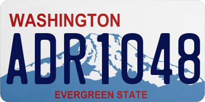 WA license plate ADR1048