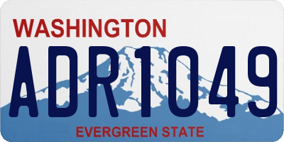WA license plate ADR1049