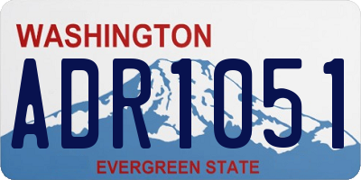 WA license plate ADR1051