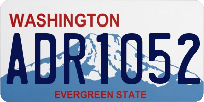 WA license plate ADR1052