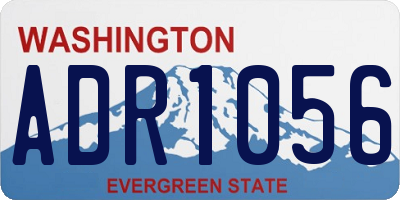 WA license plate ADR1056
