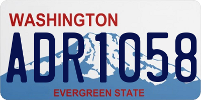 WA license plate ADR1058