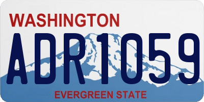 WA license plate ADR1059