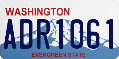 WA license plate ADR1061