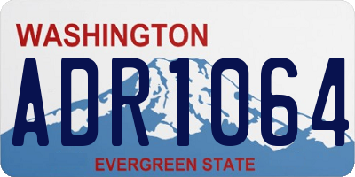 WA license plate ADR1064