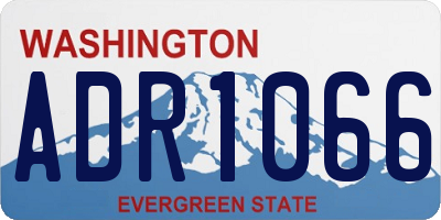 WA license plate ADR1066