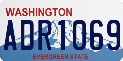 WA license plate ADR1069