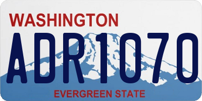 WA license plate ADR1070