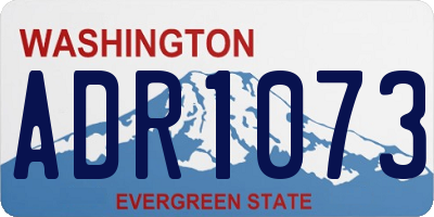 WA license plate ADR1073