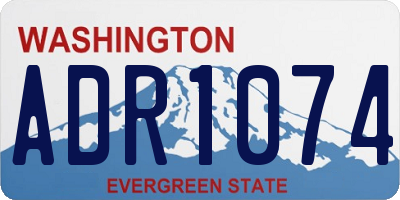 WA license plate ADR1074