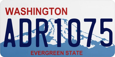 WA license plate ADR1075
