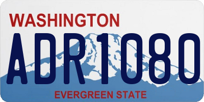 WA license plate ADR1080