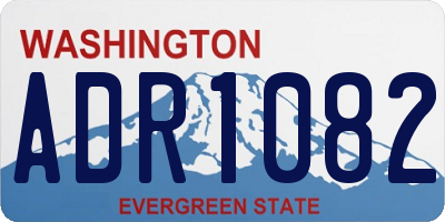 WA license plate ADR1082