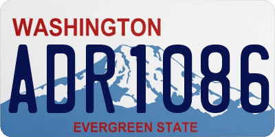 WA license plate ADR1086