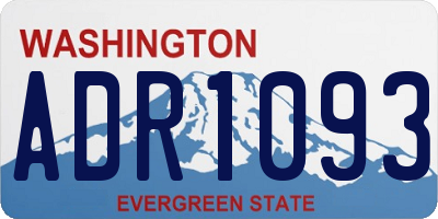 WA license plate ADR1093