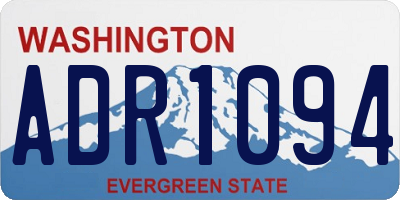 WA license plate ADR1094