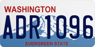 WA license plate ADR1096