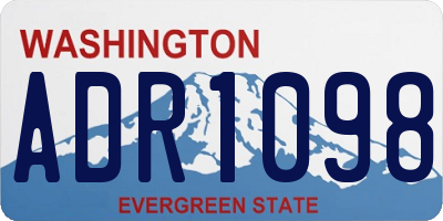 WA license plate ADR1098