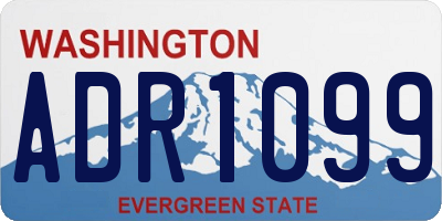 WA license plate ADR1099