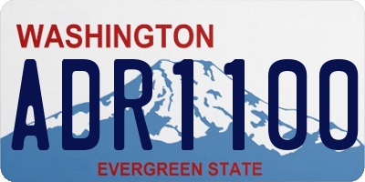 WA license plate ADR1100